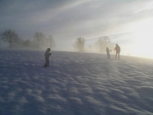 Trace dans la brume